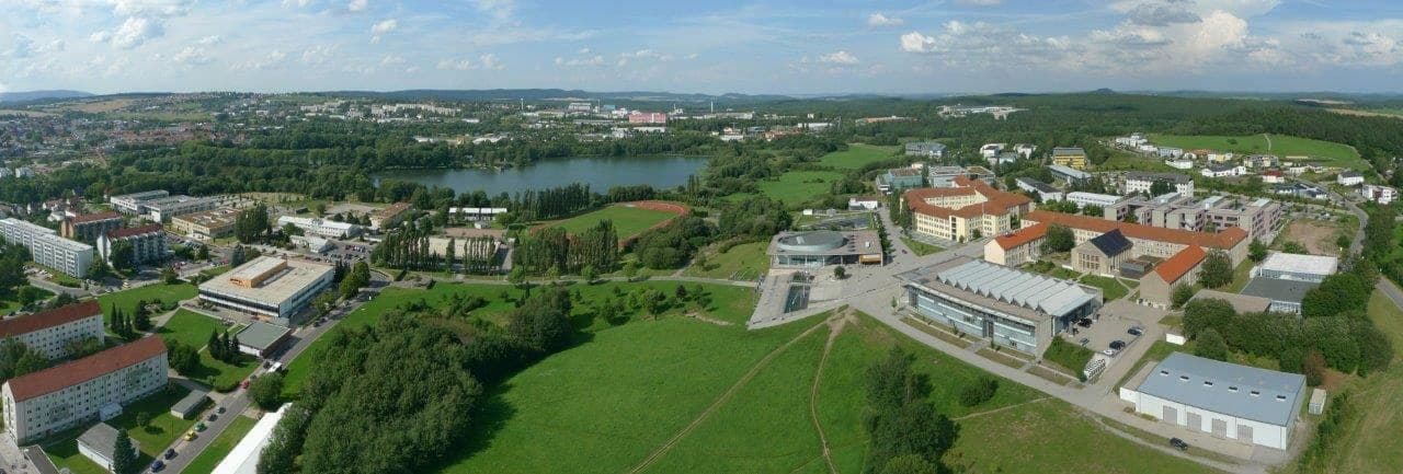 Der Campus in Ilmenau aus der Luft